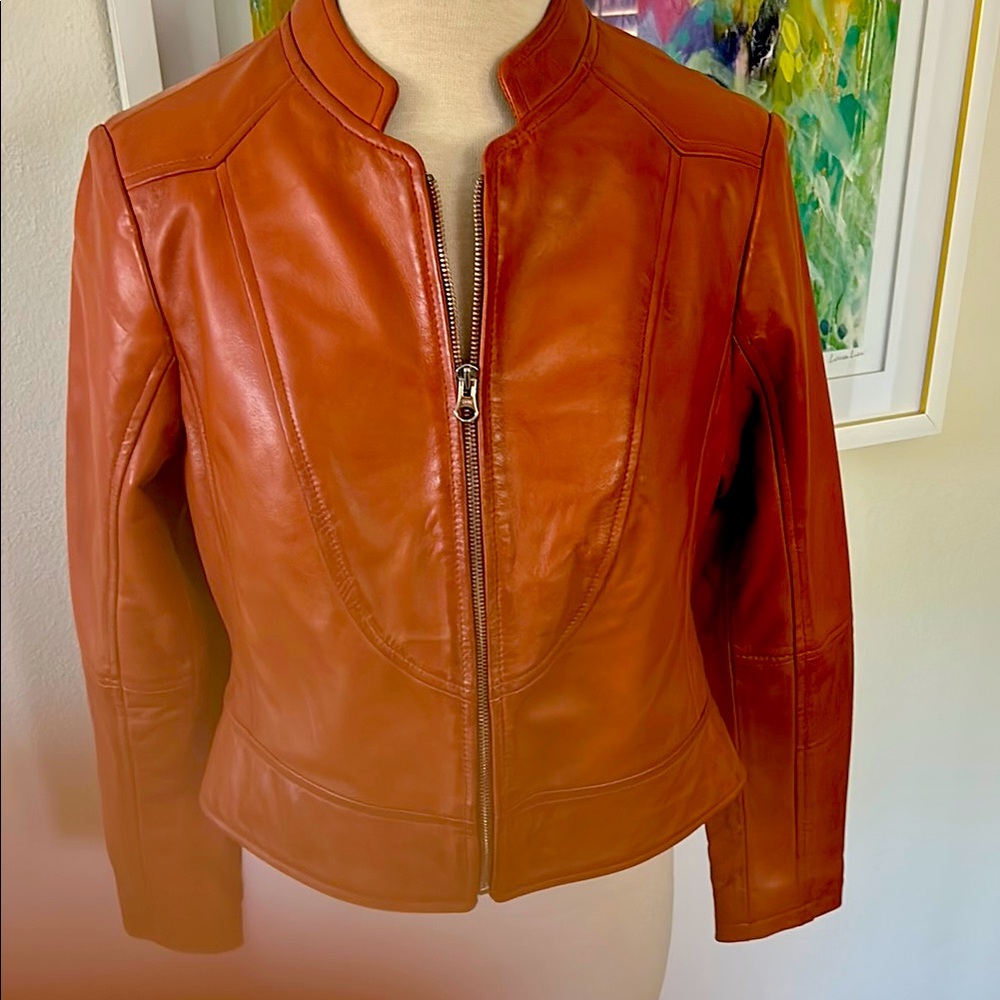 Women’s leather jacket size L.